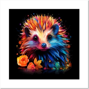 Hedgehog Rainbow Posters and Art